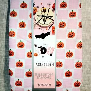 TABLECLOTH Checkered 🎃 💗 60x104" Easy-Care Spill Resistant BRAND-NEW w/tags